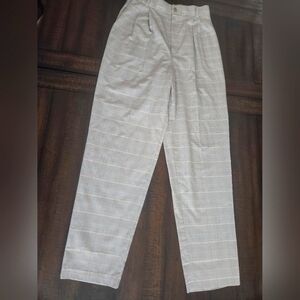 Sz 8 Vintage Maggie Lawrence Light Plaid Pleated High Rise Slacks